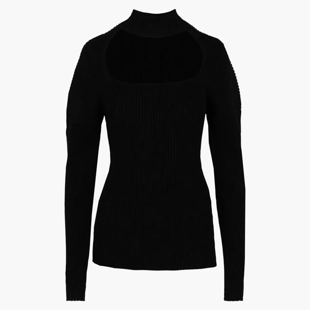 Ambush Ribbed Turtleneck Sweater Black