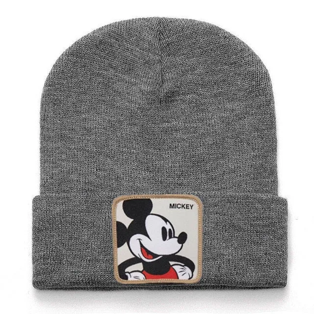 Anime Cartoon Cotton Casual Beanies for Men Women Warm Knitted Winter Hat Fashion Solid