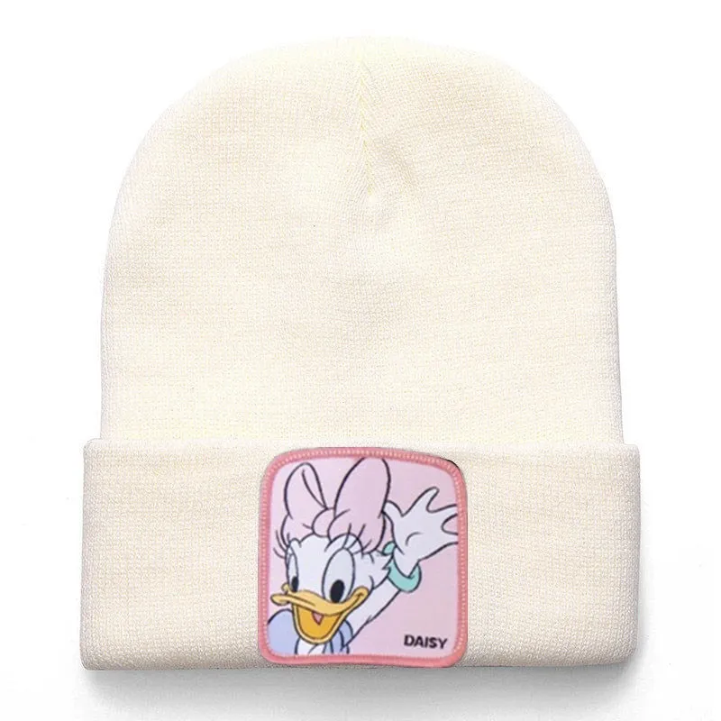 Anime Cartoon Cotton Casual Beanies for Men Women Warm Knitted Winter Hat Fashion Solid