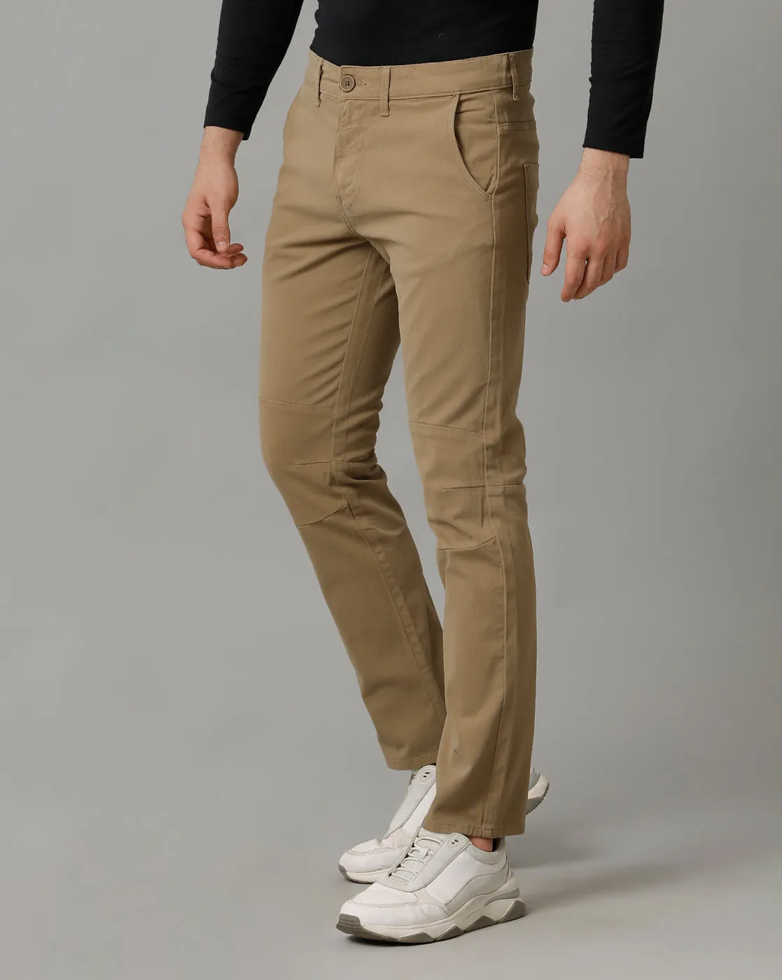 BROWN NON DENIM COTTON PANTS
