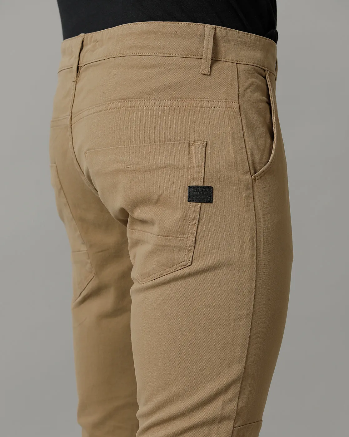 BROWN NON DENIM COTTON PANTS