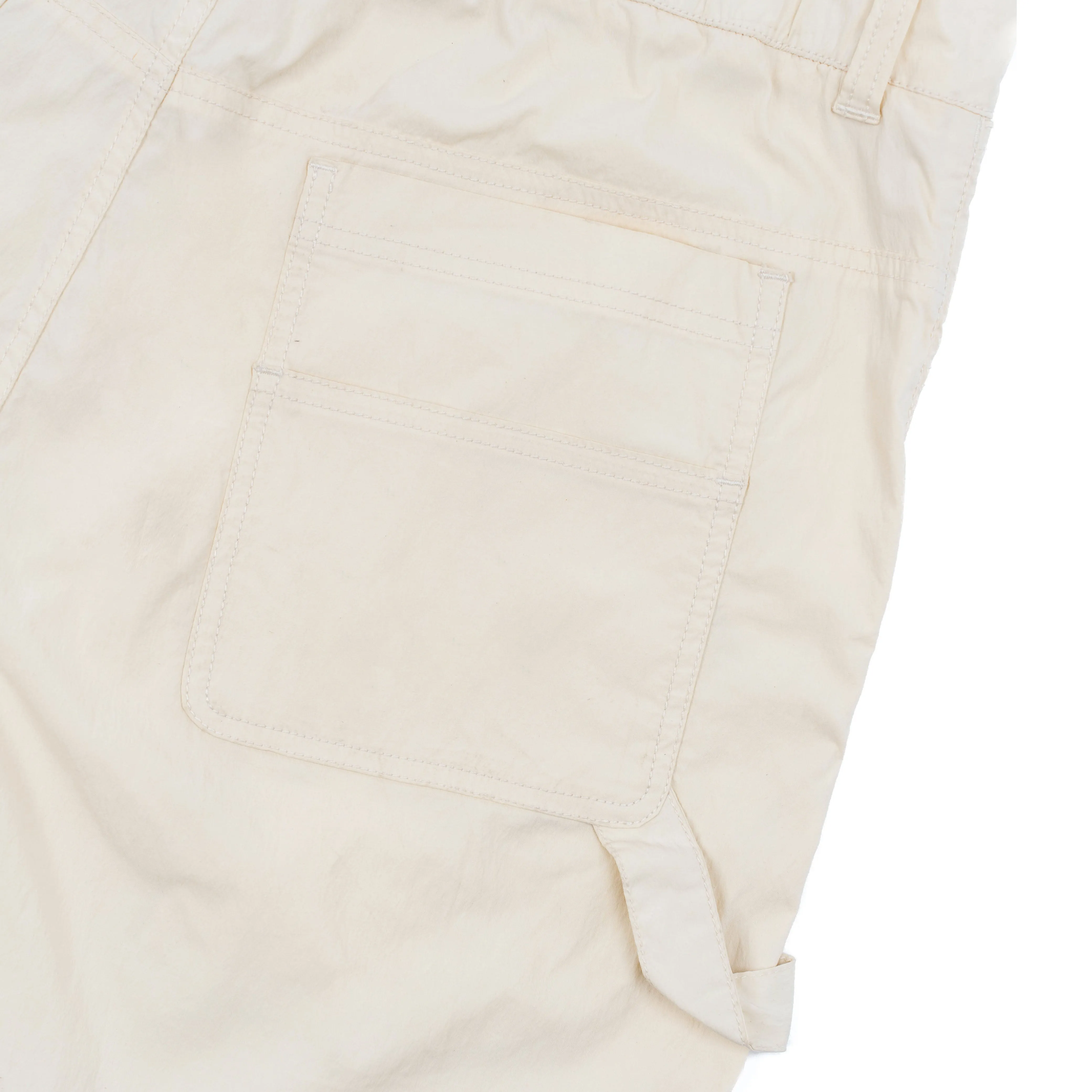 C by camel active Unisex Cargo Shorts in Loose Fit with Multipockets in Ivory Cotton Blend 303-SS24C0899