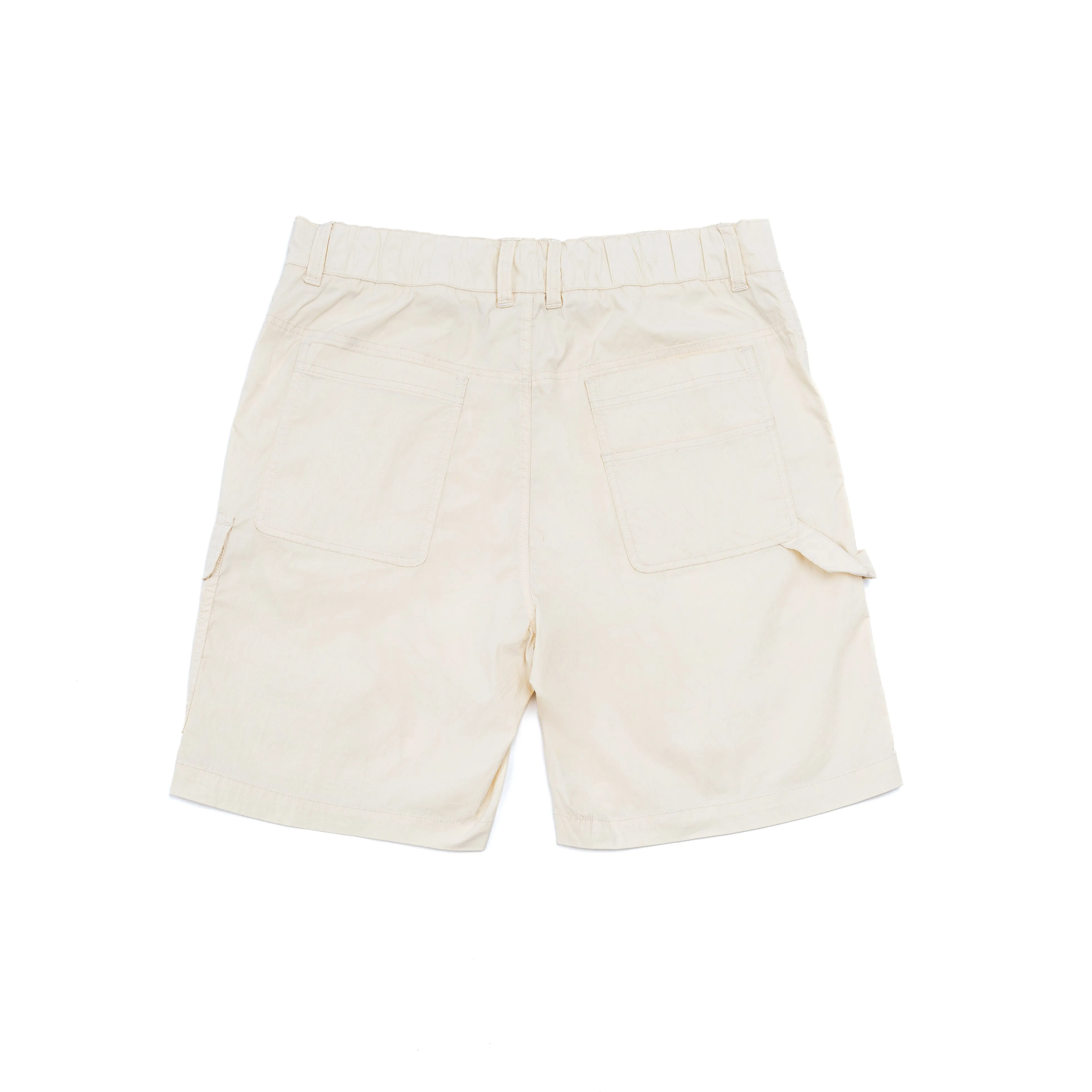 C by camel active Unisex Cargo Shorts in Loose Fit with Multipockets in Ivory Cotton Blend 303-SS24C0899