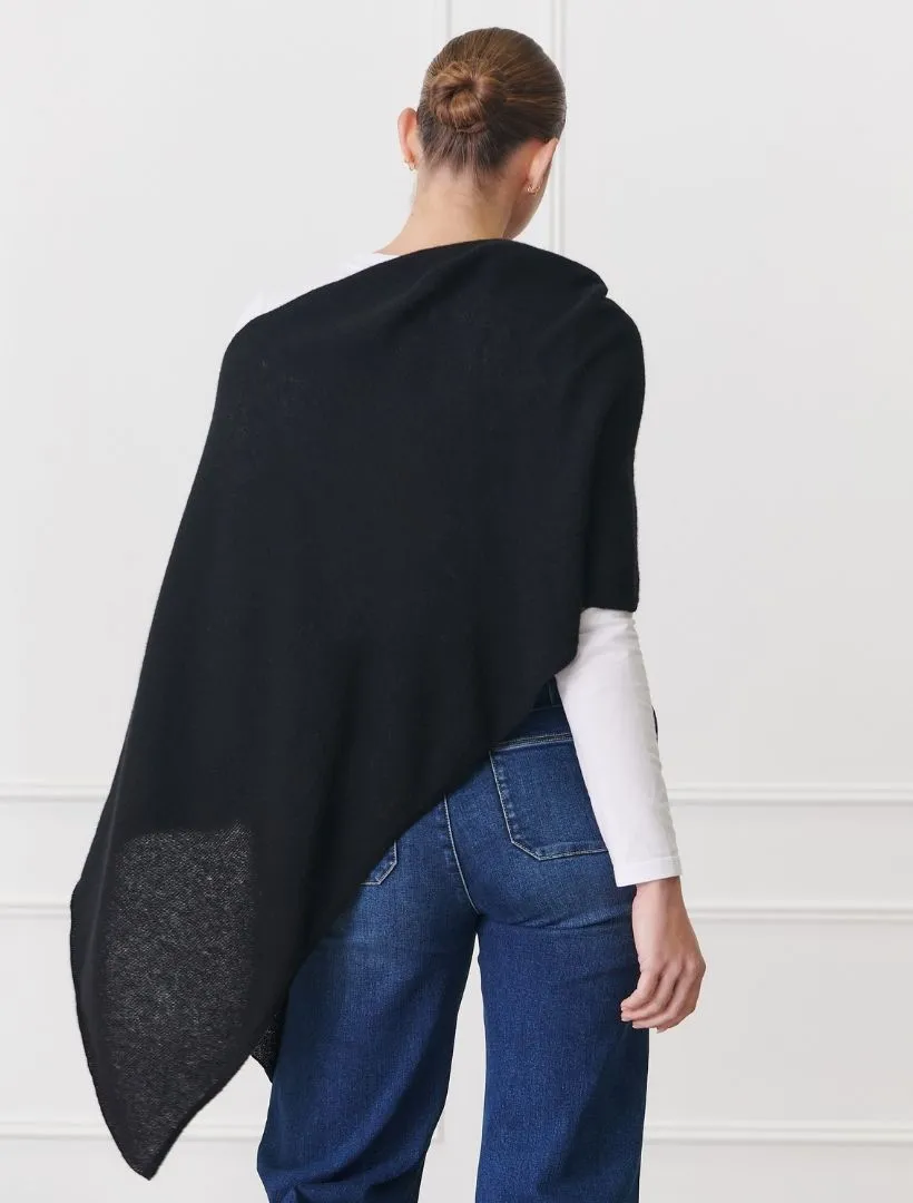 Cashmere Ponchette Black