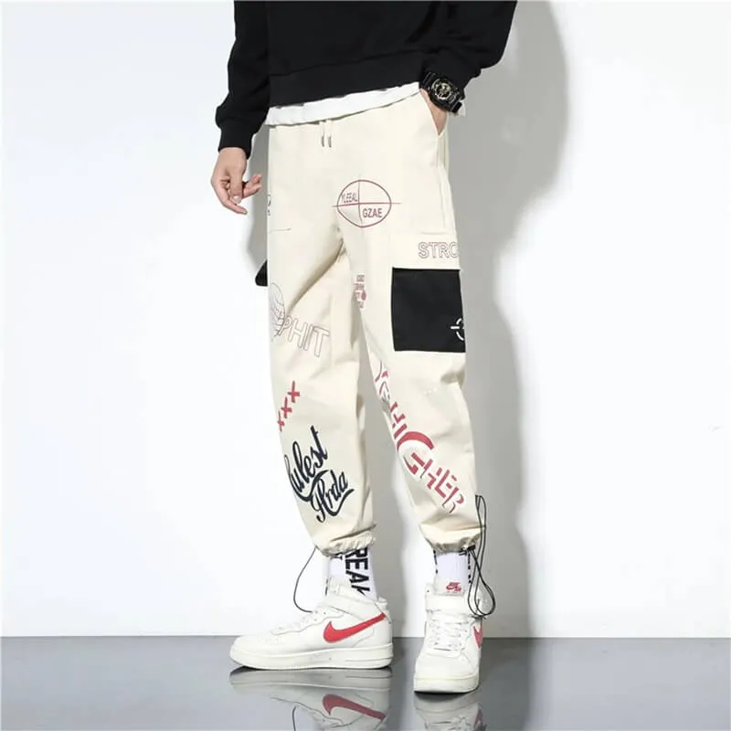 Chronos sweatpants black Japanese Graphic Streetwear pants