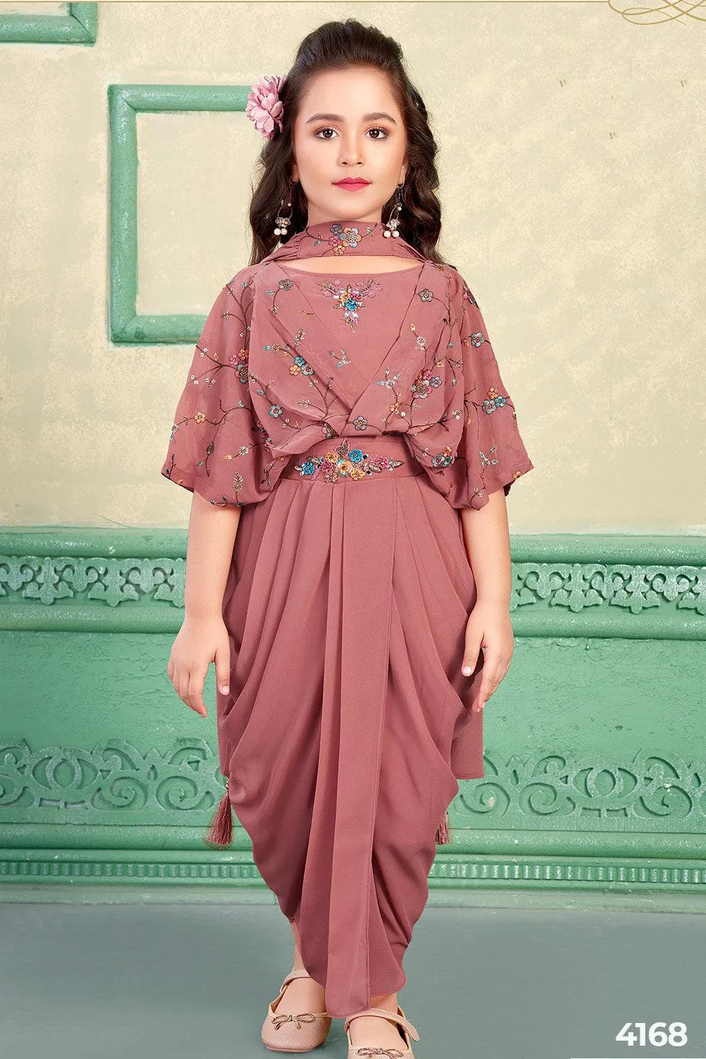 Elegant one piece dhoti set.