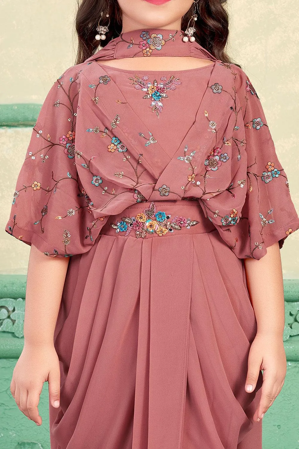 Elegant one piece dhoti set.