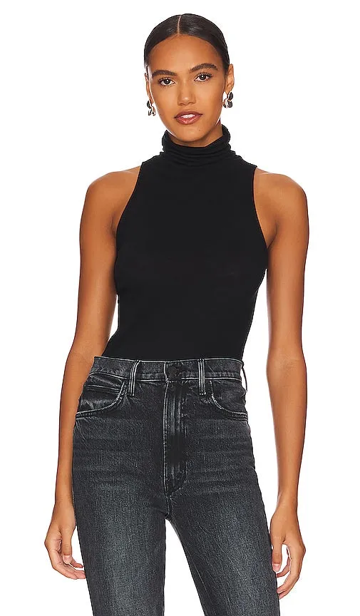Enza Costa Cashmere Halter Turtleneck in Black