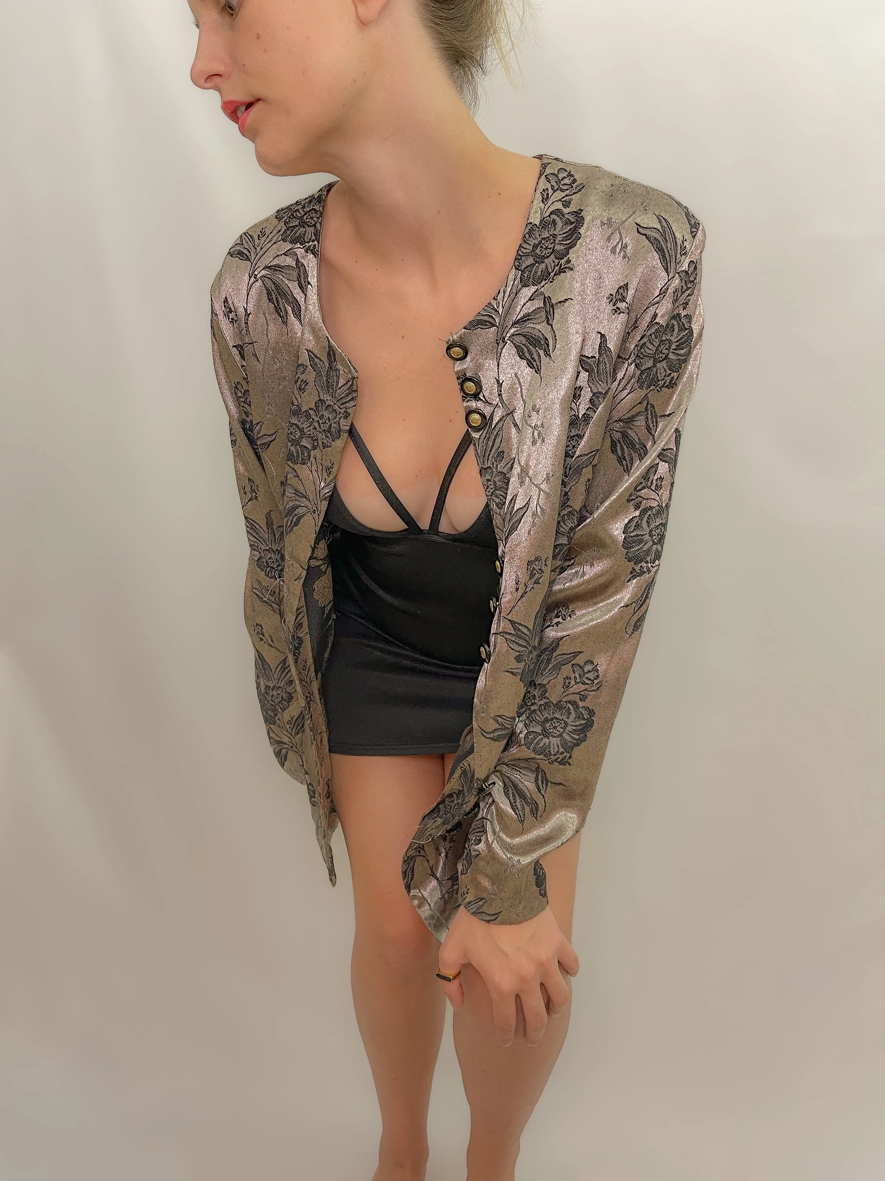 Floral Satin Overshirt