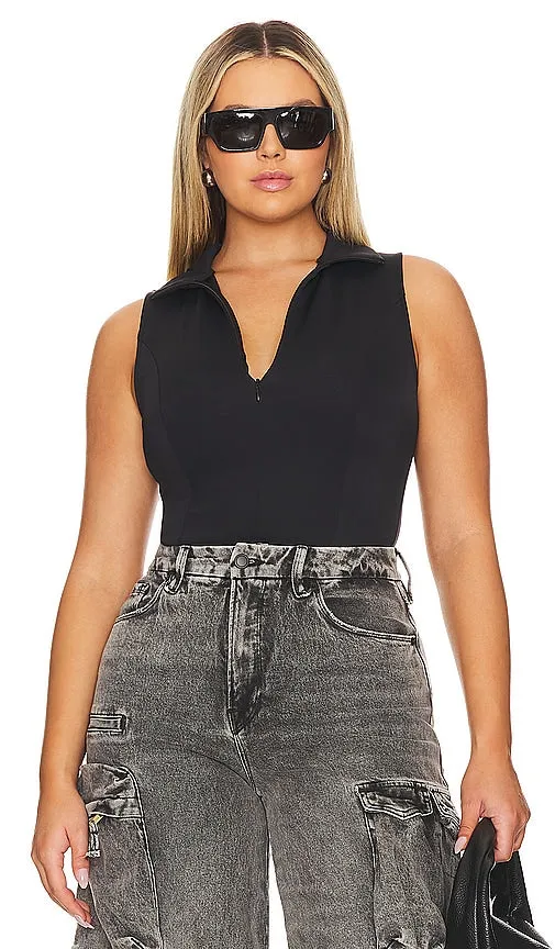 Good American Scuba Turtleneck Tank Body in Black