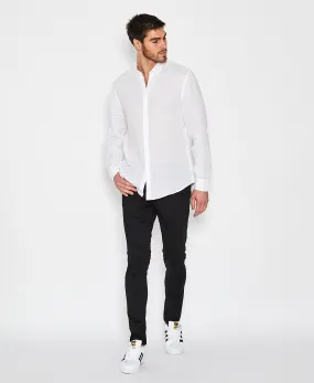 Industrie  The Tennyson L/S Linen Blend Shirt (White)