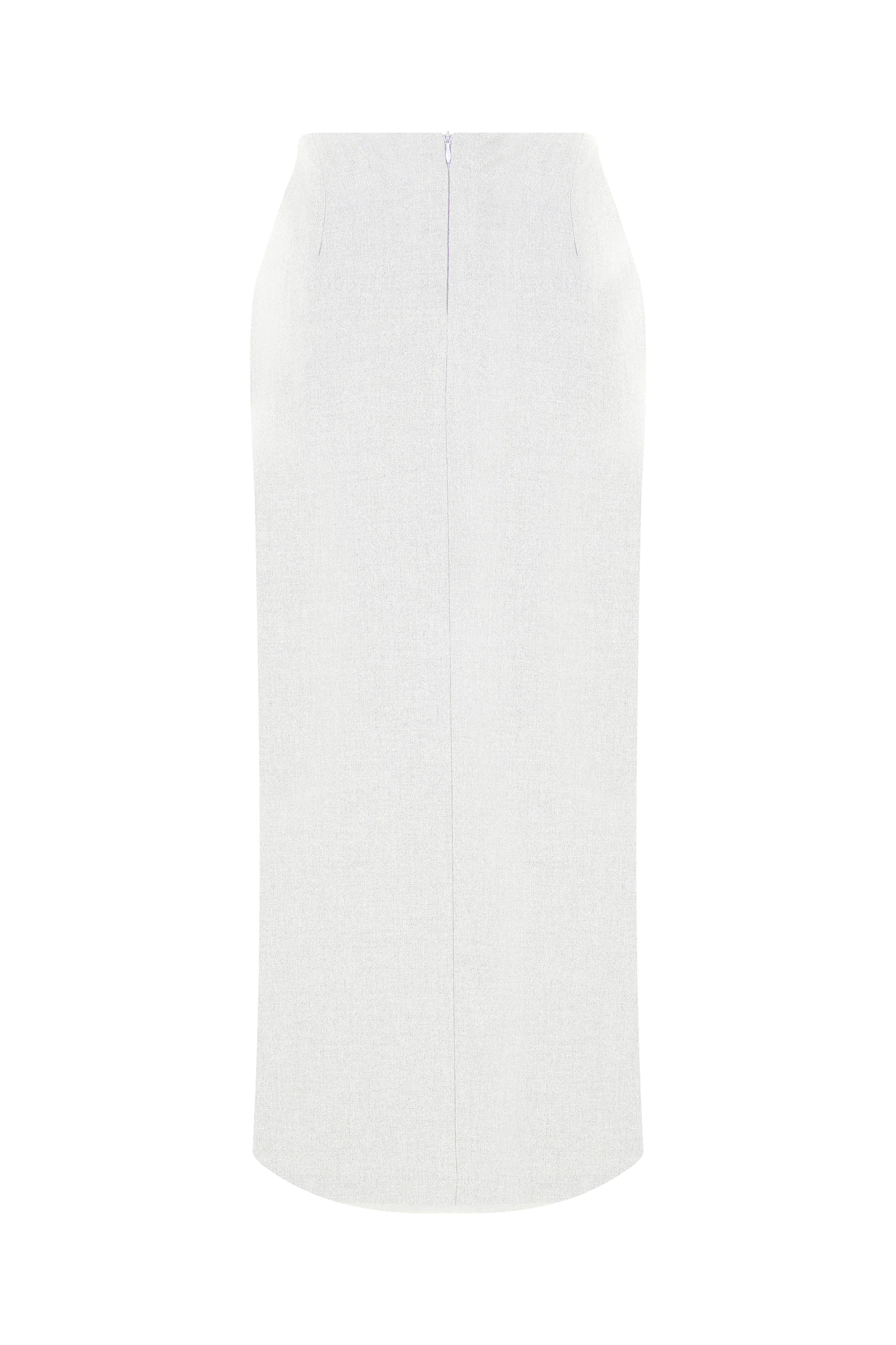 Lea Maxi Skirt in Blanche