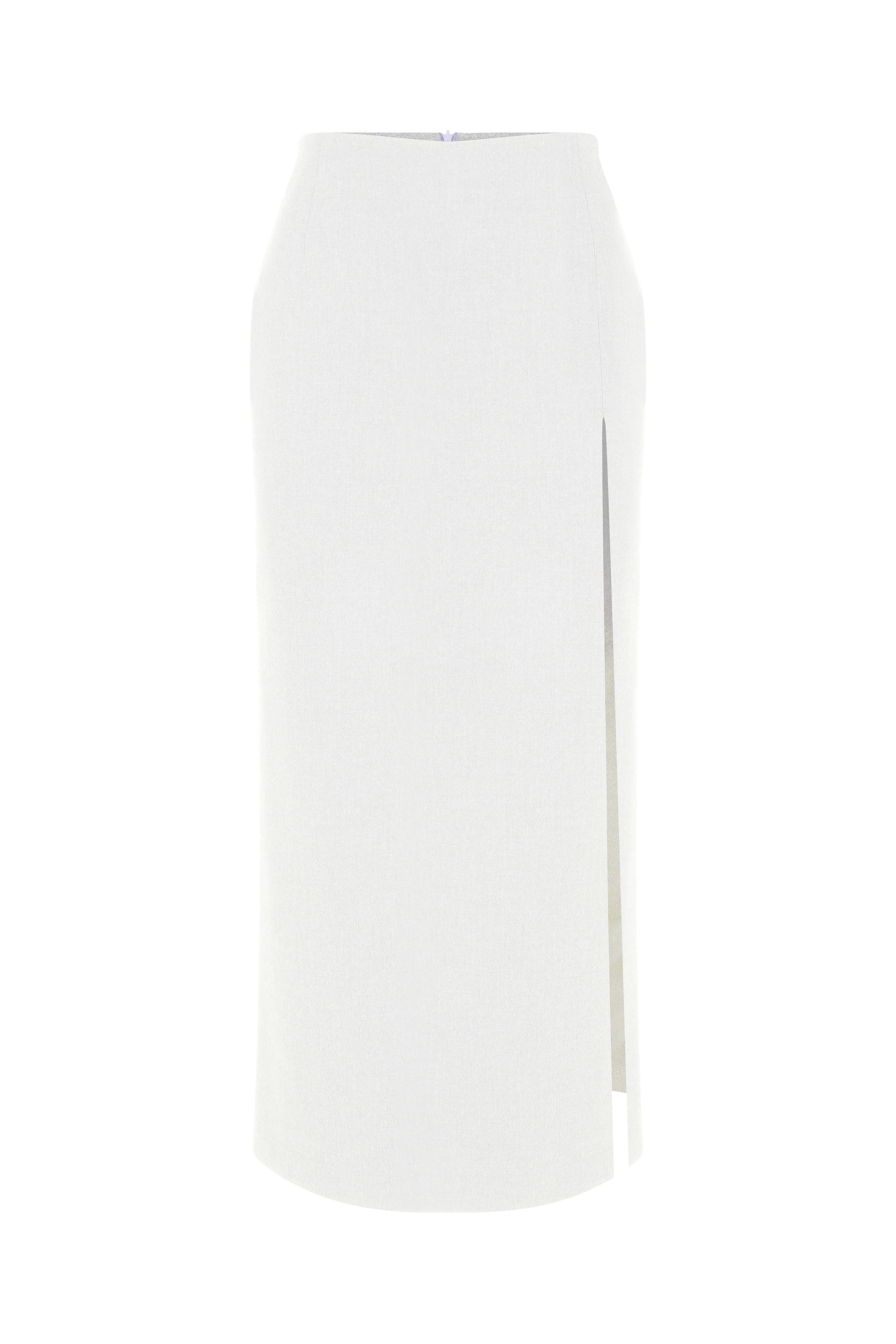 Lea Maxi Skirt in Blanche