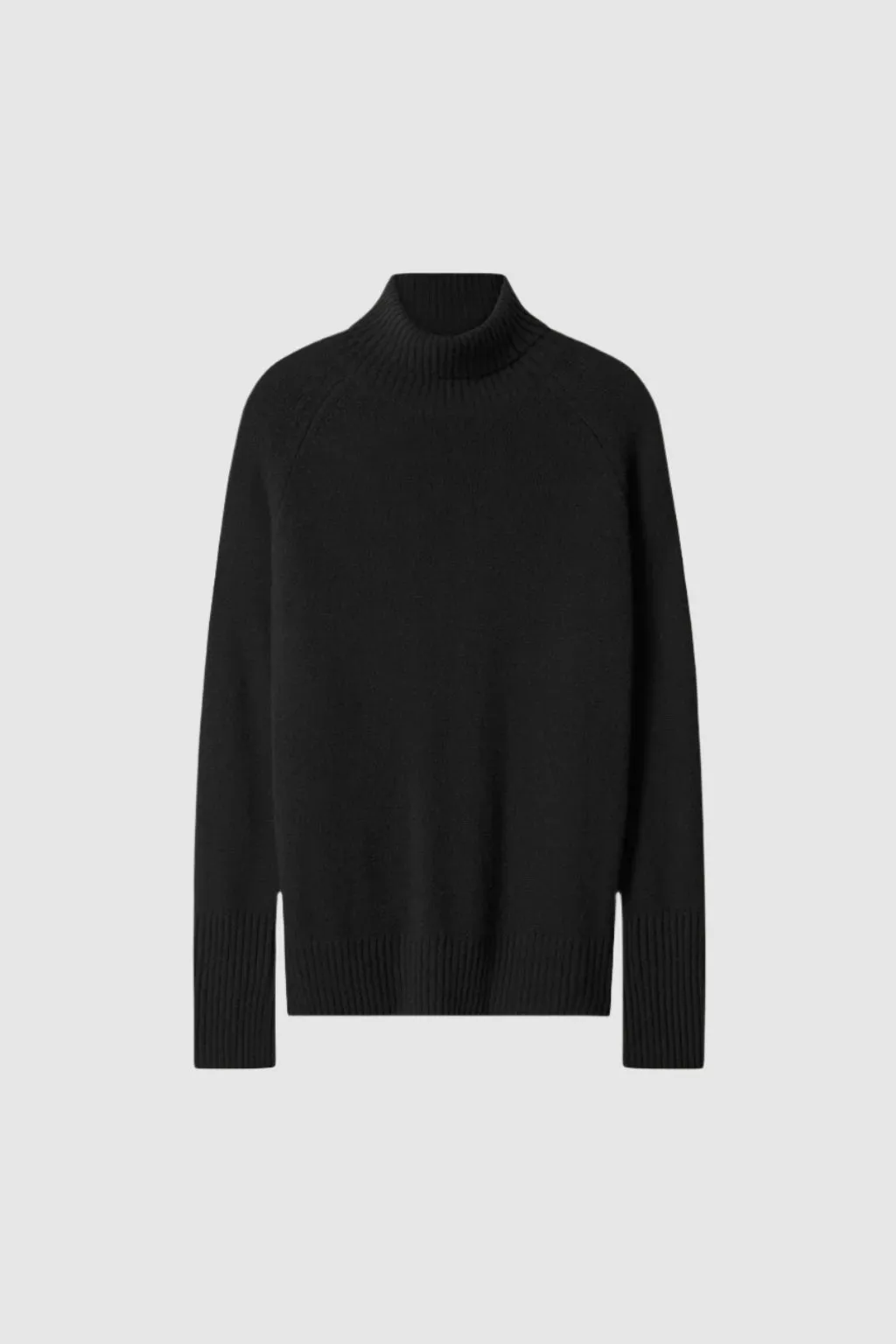 Lee Mathews Cashmere Turtleneck  in Black