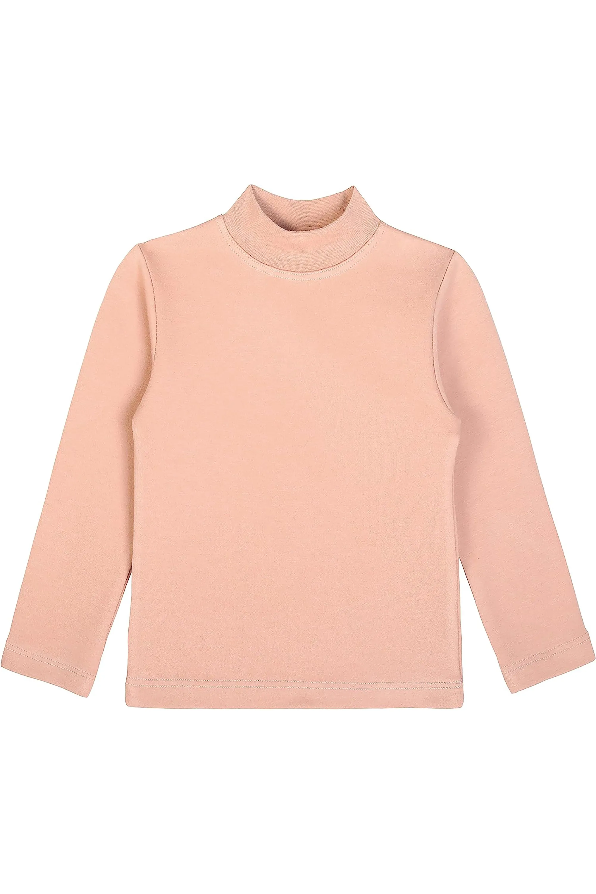 Little Girls Cotton Basic Mock-Neck T-Shirt & Leggings Set