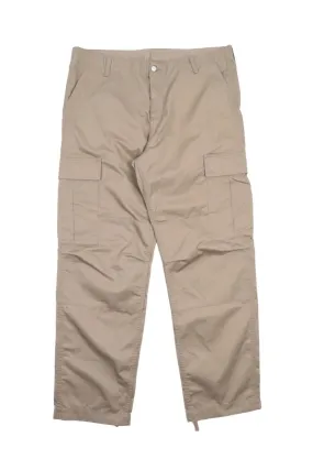 Men's CARHARTT Beige Cotton Polyester Military Cargo Pants Trousers Size 38