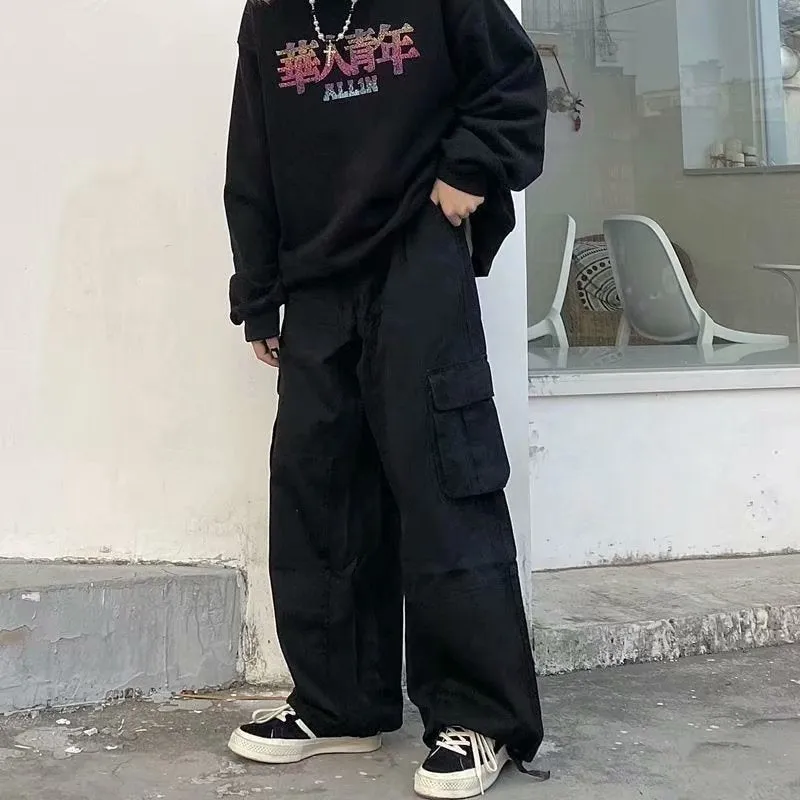 Men's Spliced Overalls Loose Fit And Casual