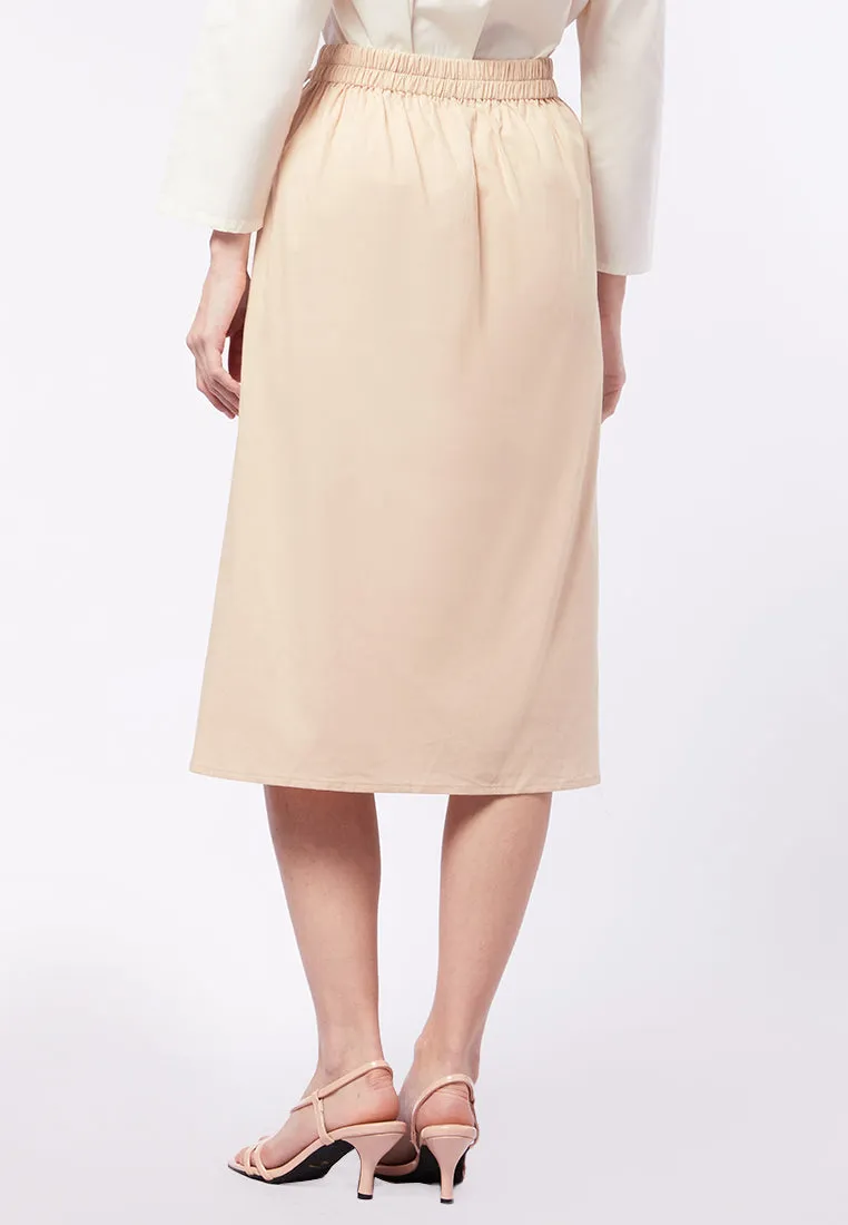 Midi Wrap Skirt with Bow Tie Details