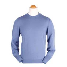 Peter Scott Ballater Crew Neck Mens Merino Jumper - Lagoon