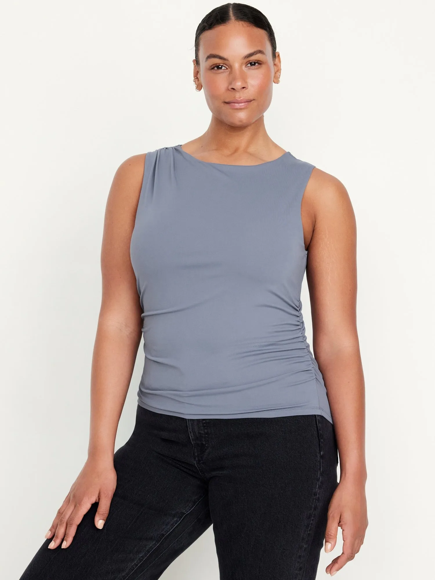 Sleeveless Double-Layer Top