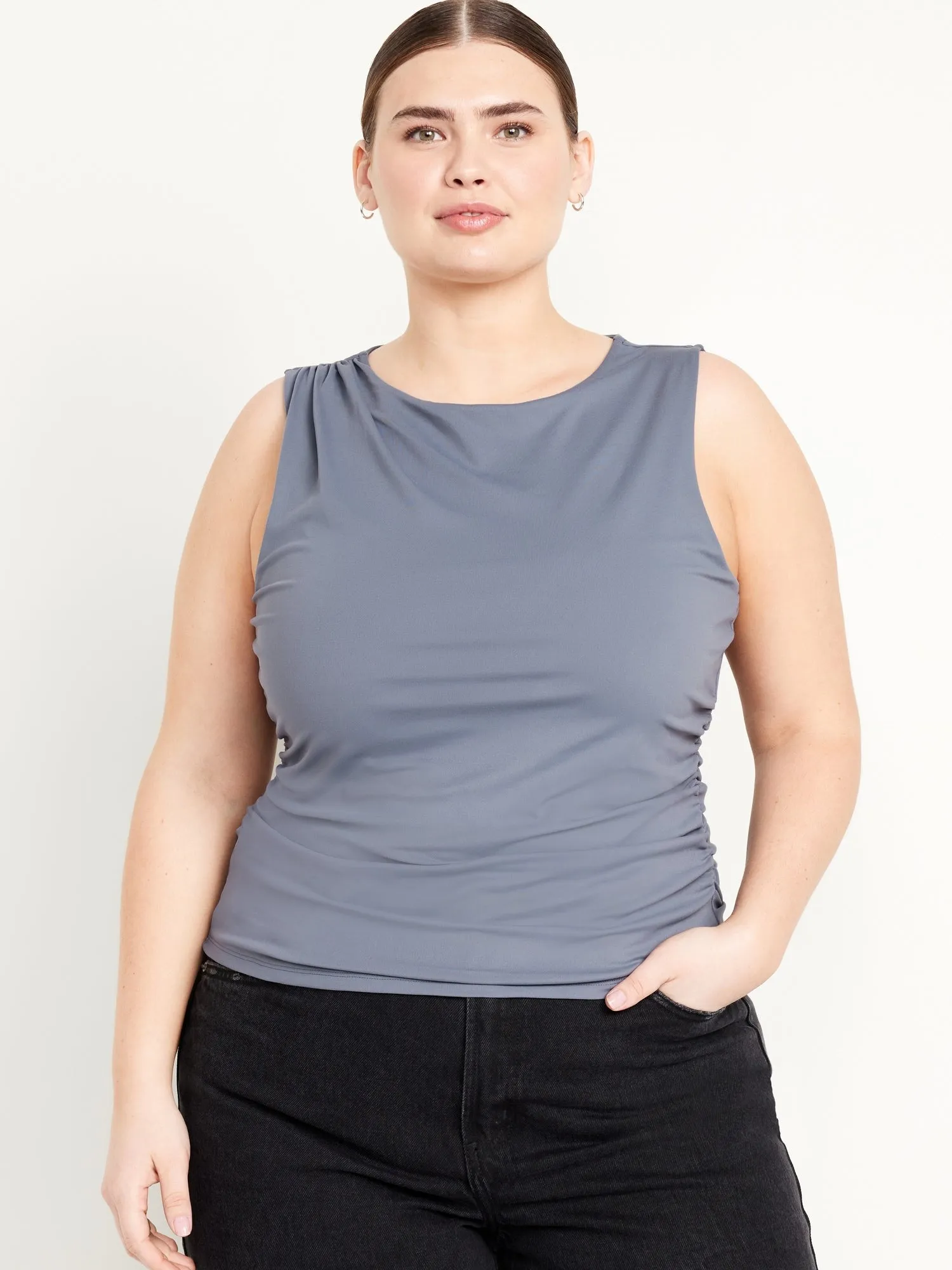 Sleeveless Double-Layer Top