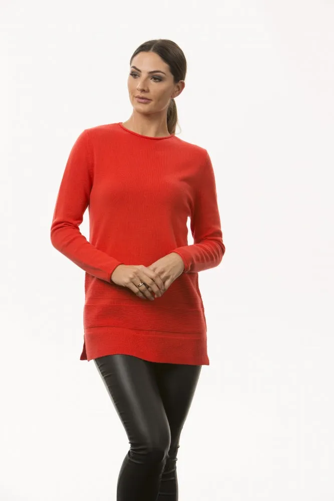 TEXTURED STRIPE PULLOVER