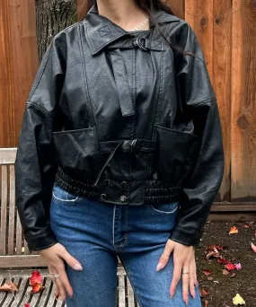 Vegan Leather Jacket - Black - FINAL SALE