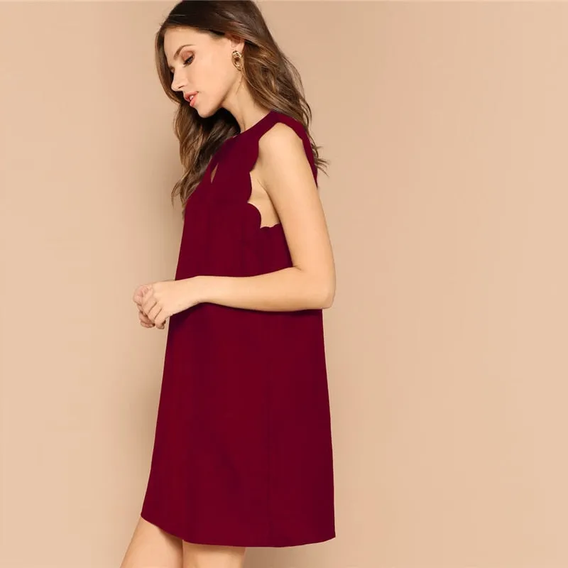 Women's Summer Casual V-Neck Sleeveless Loose Dress