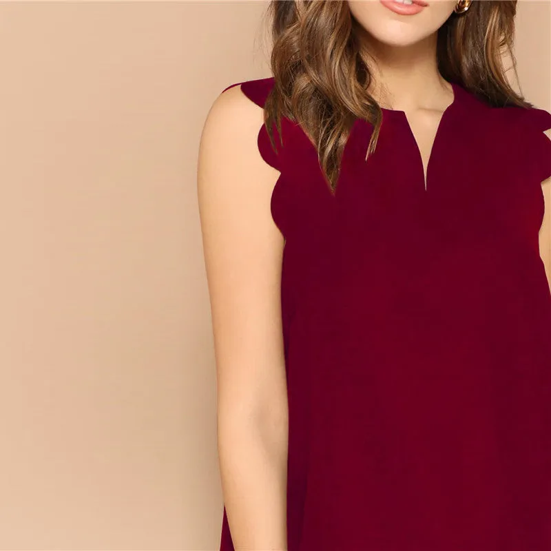 Women's Summer Casual V-Neck Sleeveless Loose Dress