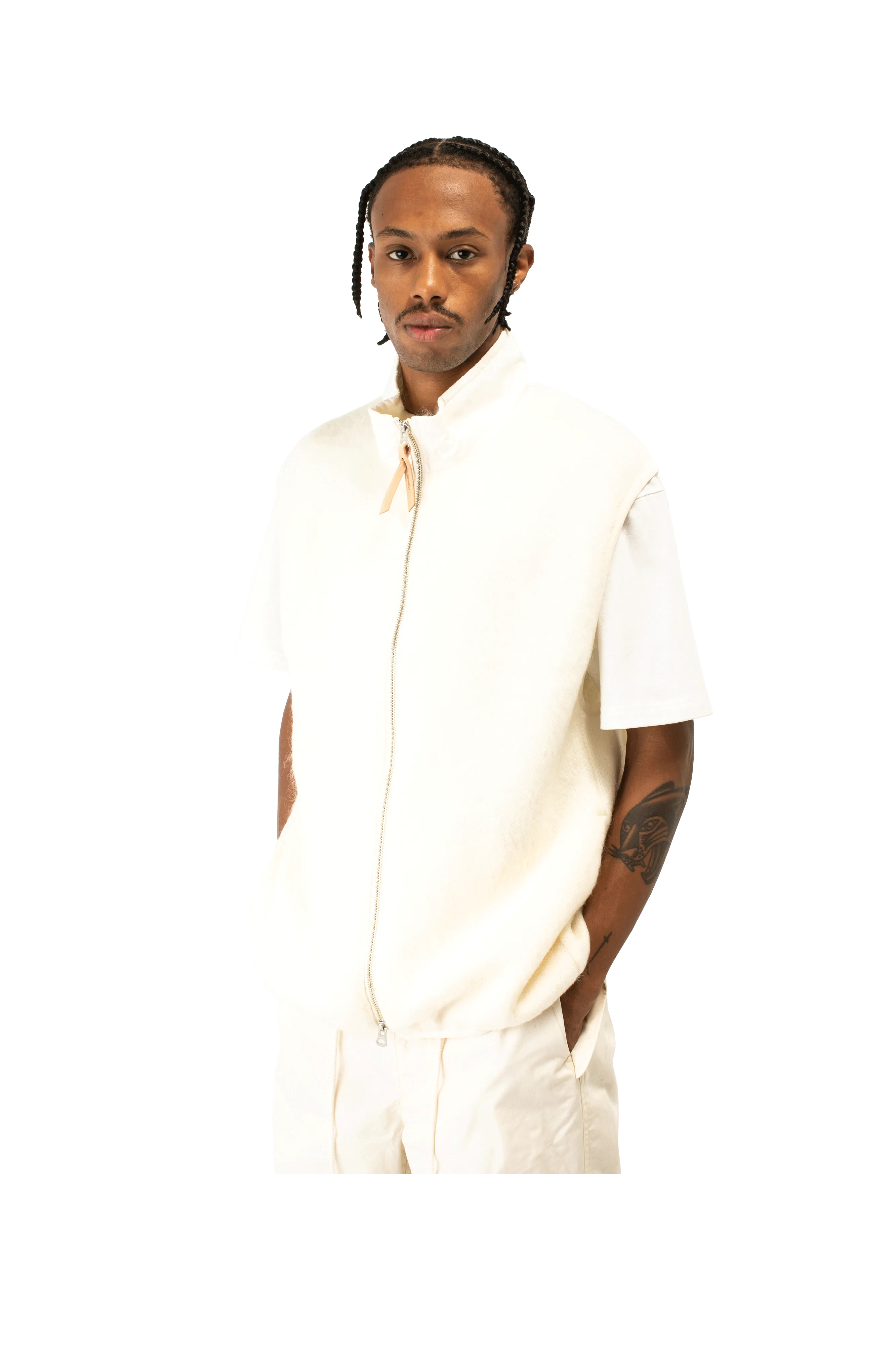 Zip-Up Mohair Vest